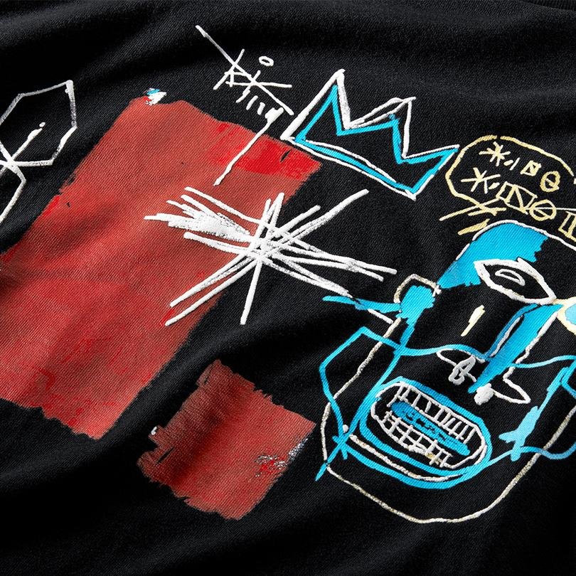 Basquiat Elevated Graphic Erkek Siyah T-Shirt