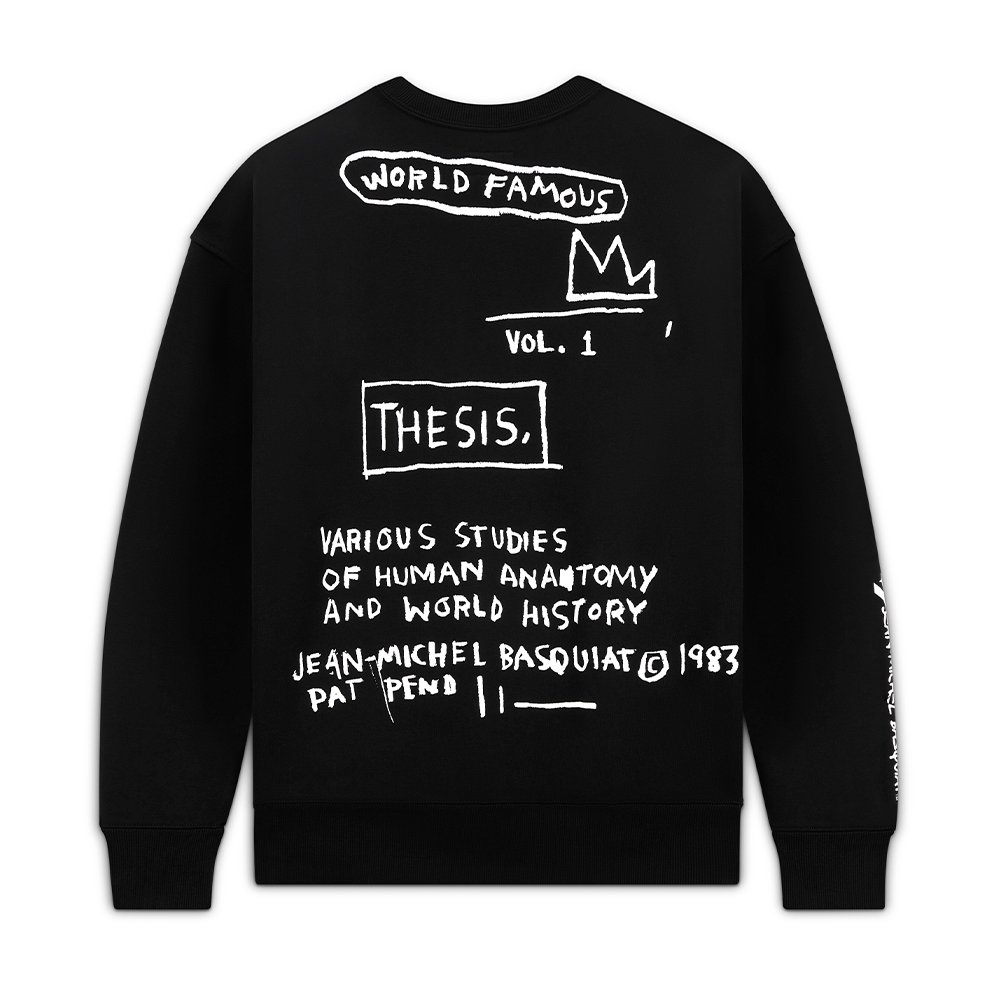 Basquiat Fleece Erkek Siyah Sweatshirt