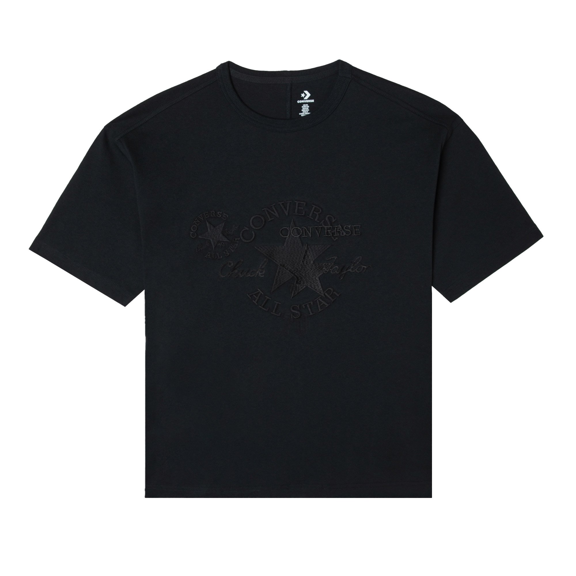 Chuck 70S Embroidered Kadın Siyah T-Shirt