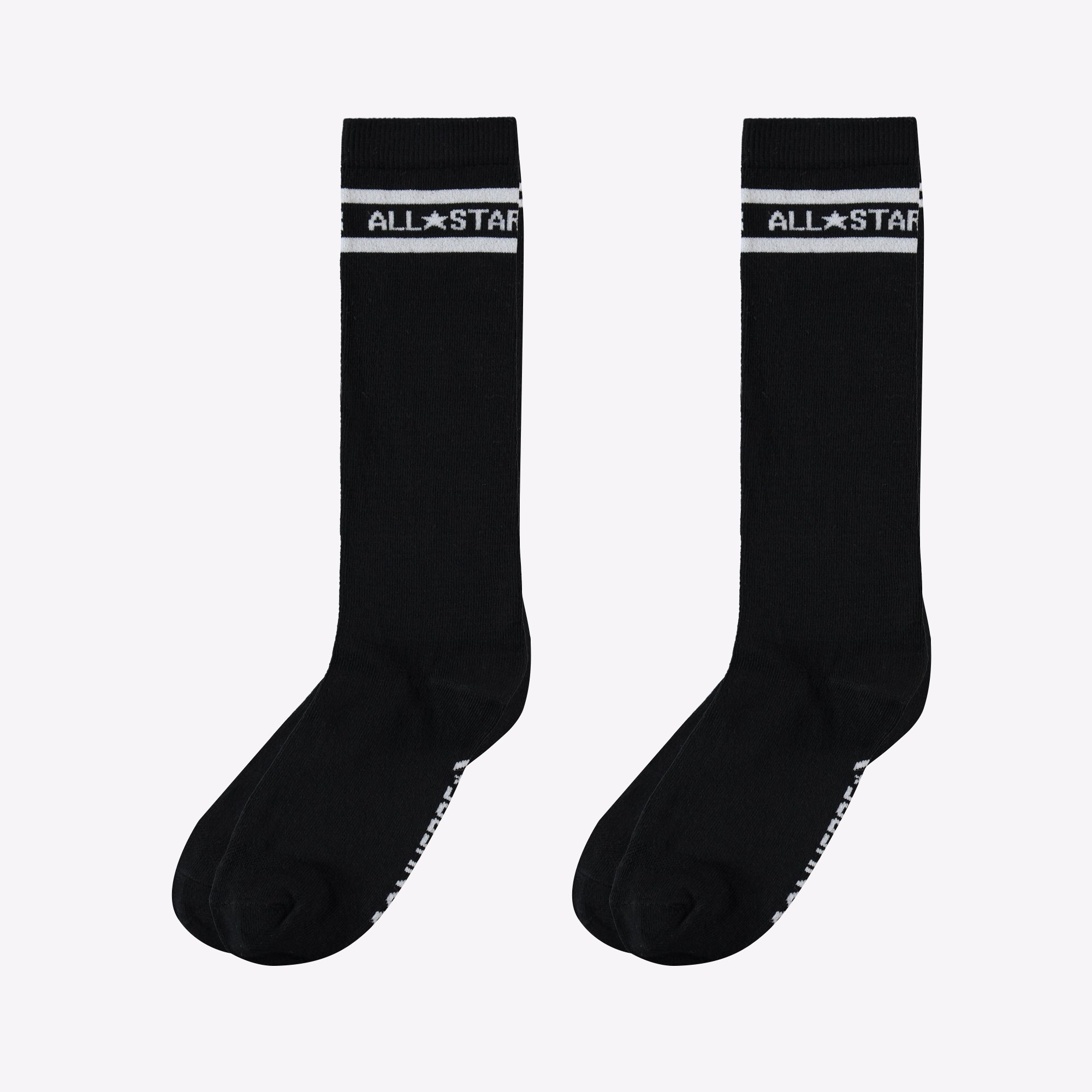 Converse All Star Unisex 2'li Siyah Uzun Çorap