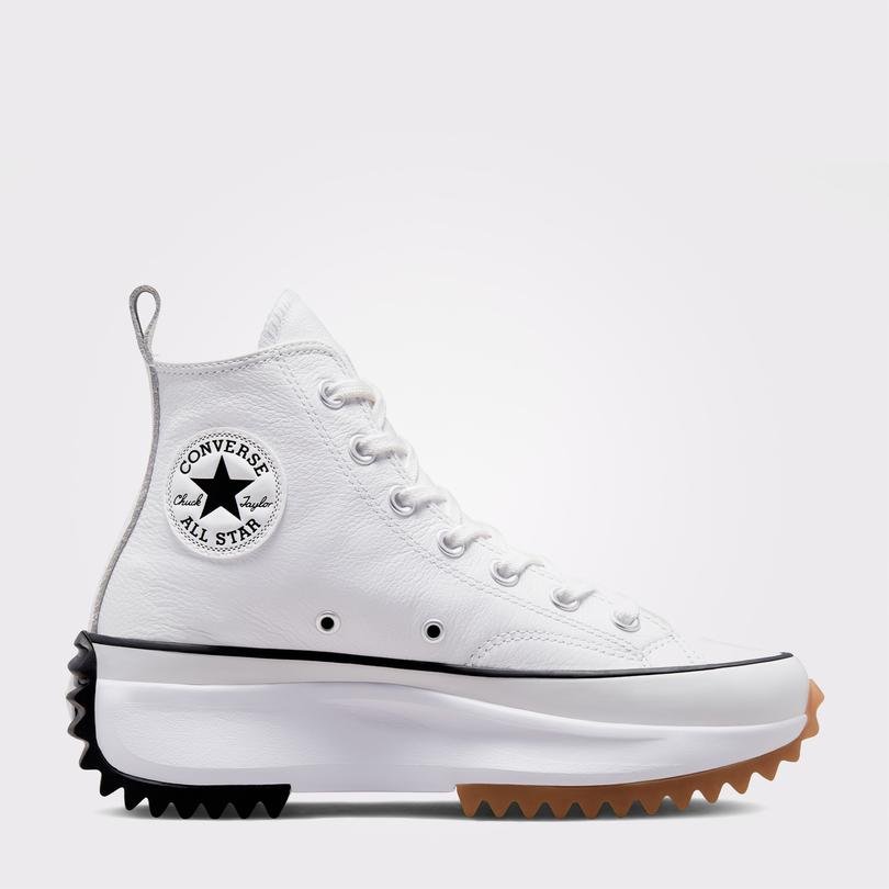 Converse Run Star Hike Foundational Unisex Beyaz Deri Platform Sneaker