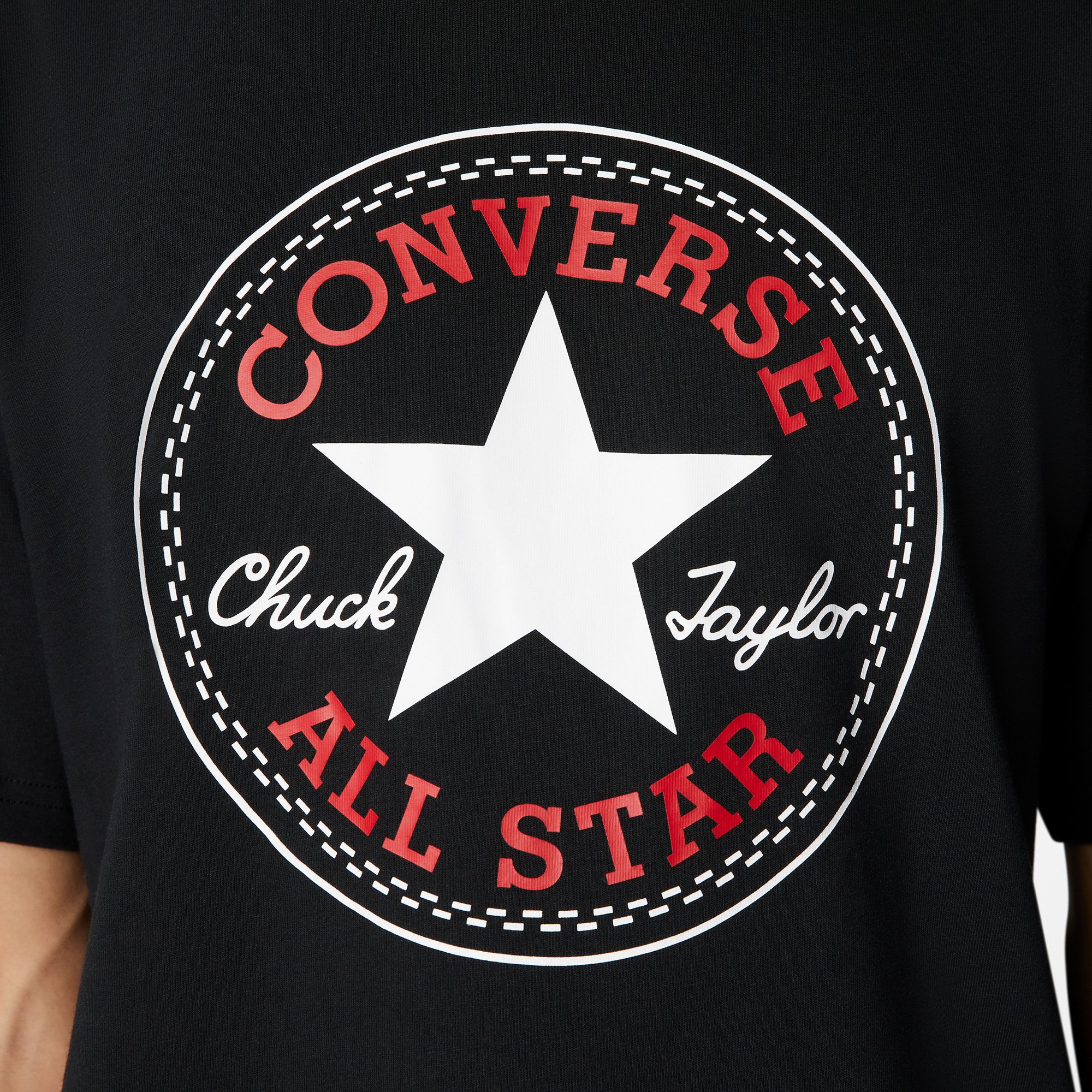 Converse Go-To All Star Patch Standard-Fit Unisex Siyah T-Shirt
