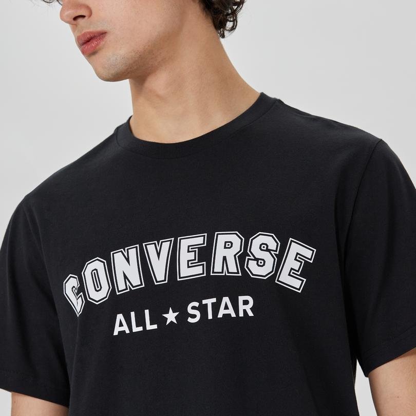 Converse Classic Fit All Star Center Front Unisex Siyah T-Shirt