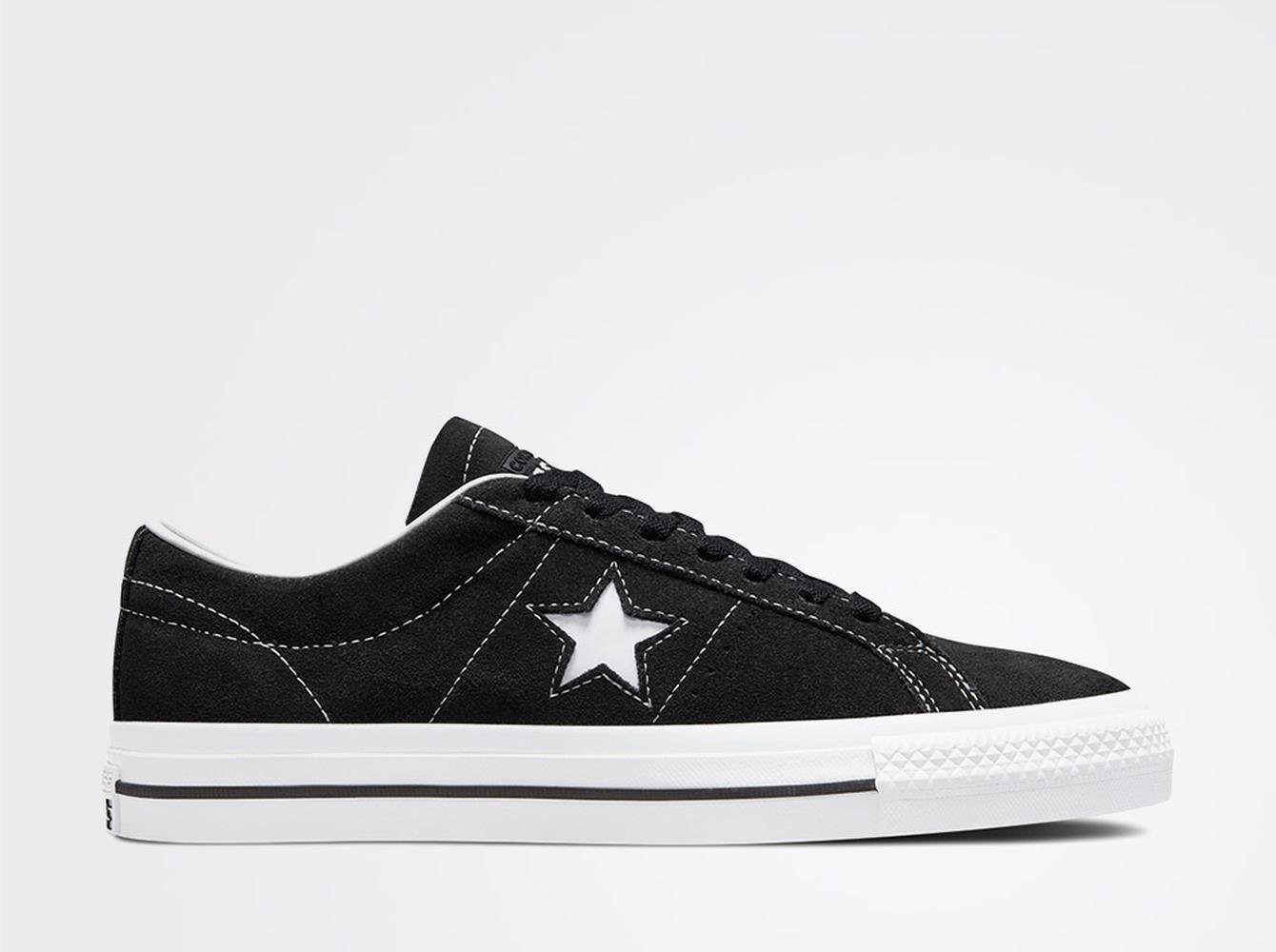 Converse Cons One Star Pro Unisex Siyah Süet Sneaker
