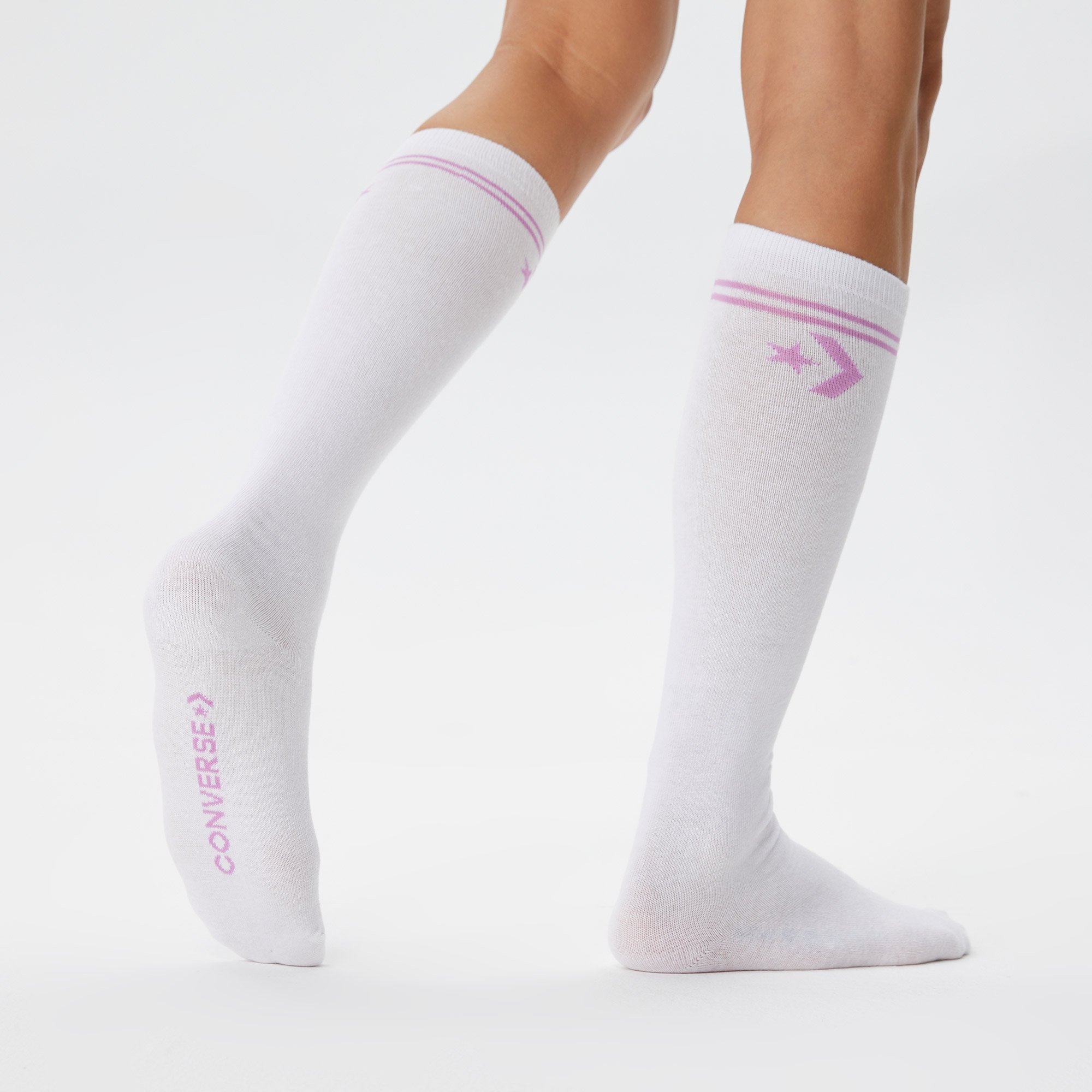 Converse Star Chevron Kadın 2'li Beyaz Uzun Çorap
