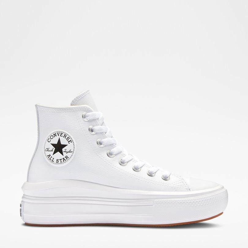 Converse Chuck Taylor All Star Move Unisex Beyaz Deri Platform Sneaker