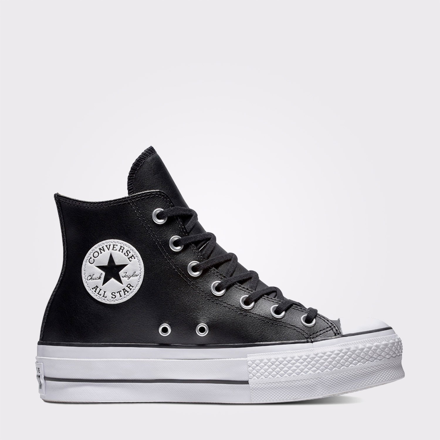 Converse Chuck Taylor All Star Lift Unisex Siyah Deri Platform Sneaker