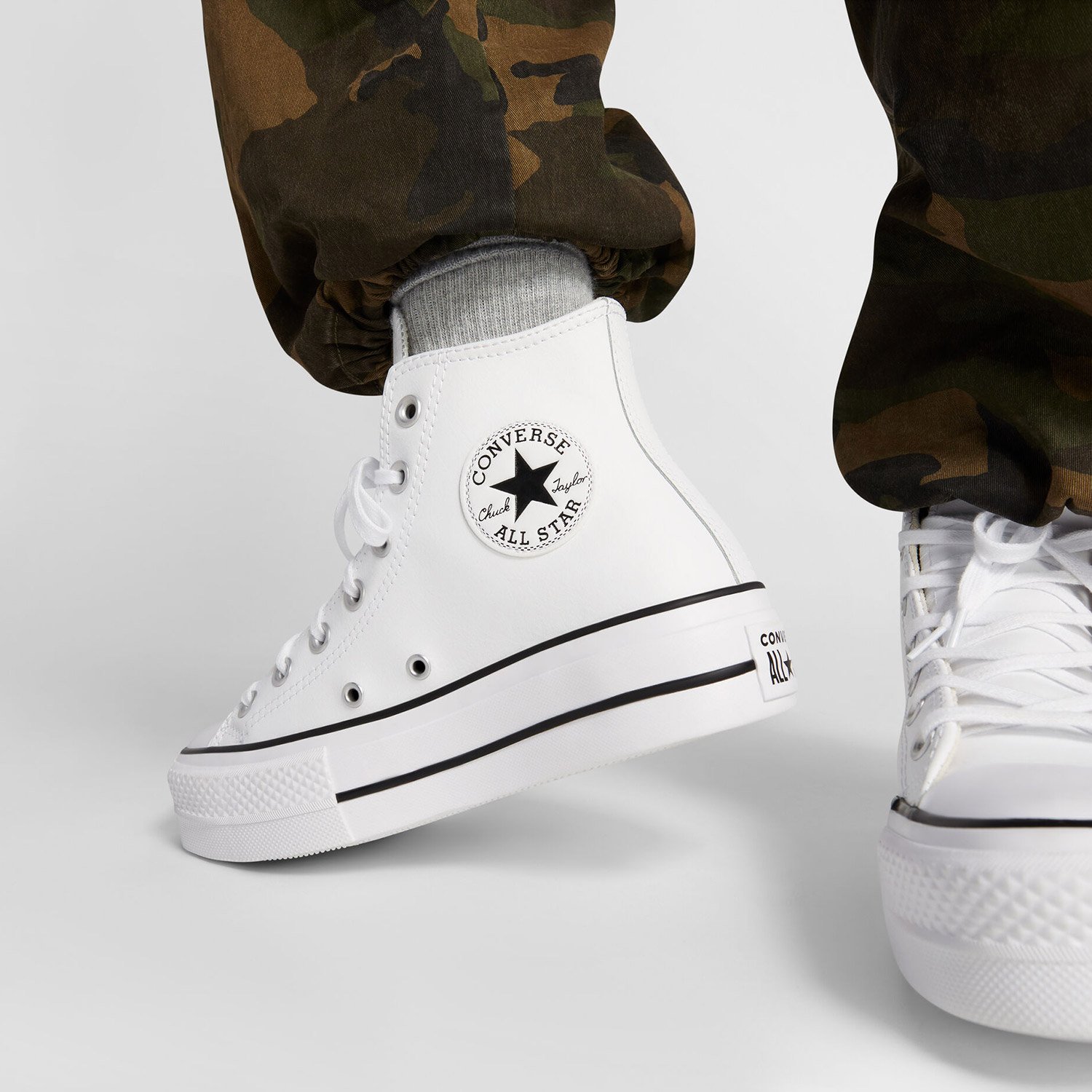 Converse Chuck Taylor All Star Lift Unisex Beyaz Deri Platform Sneaker