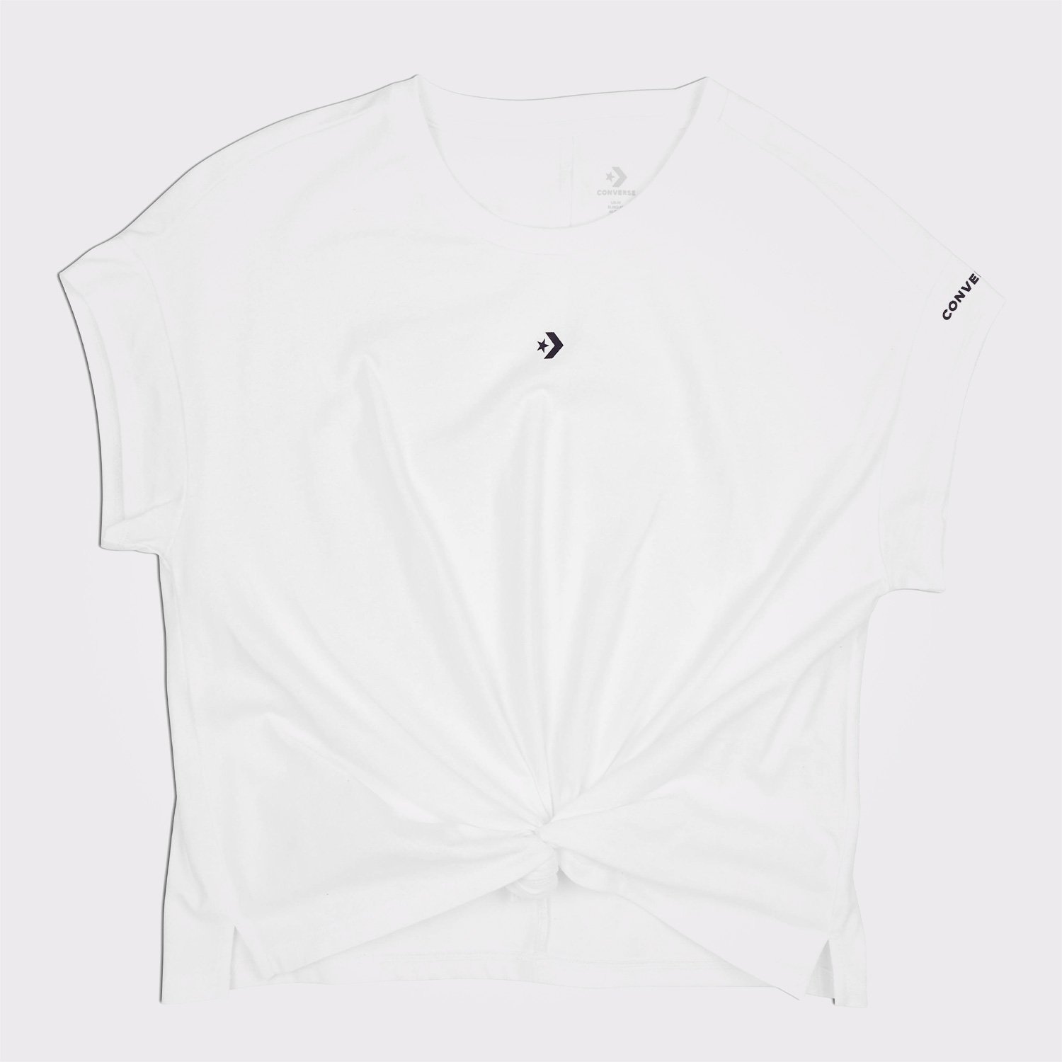 Converse Star Chevron Twist Cropped Kadın Beyaz T-Shirt