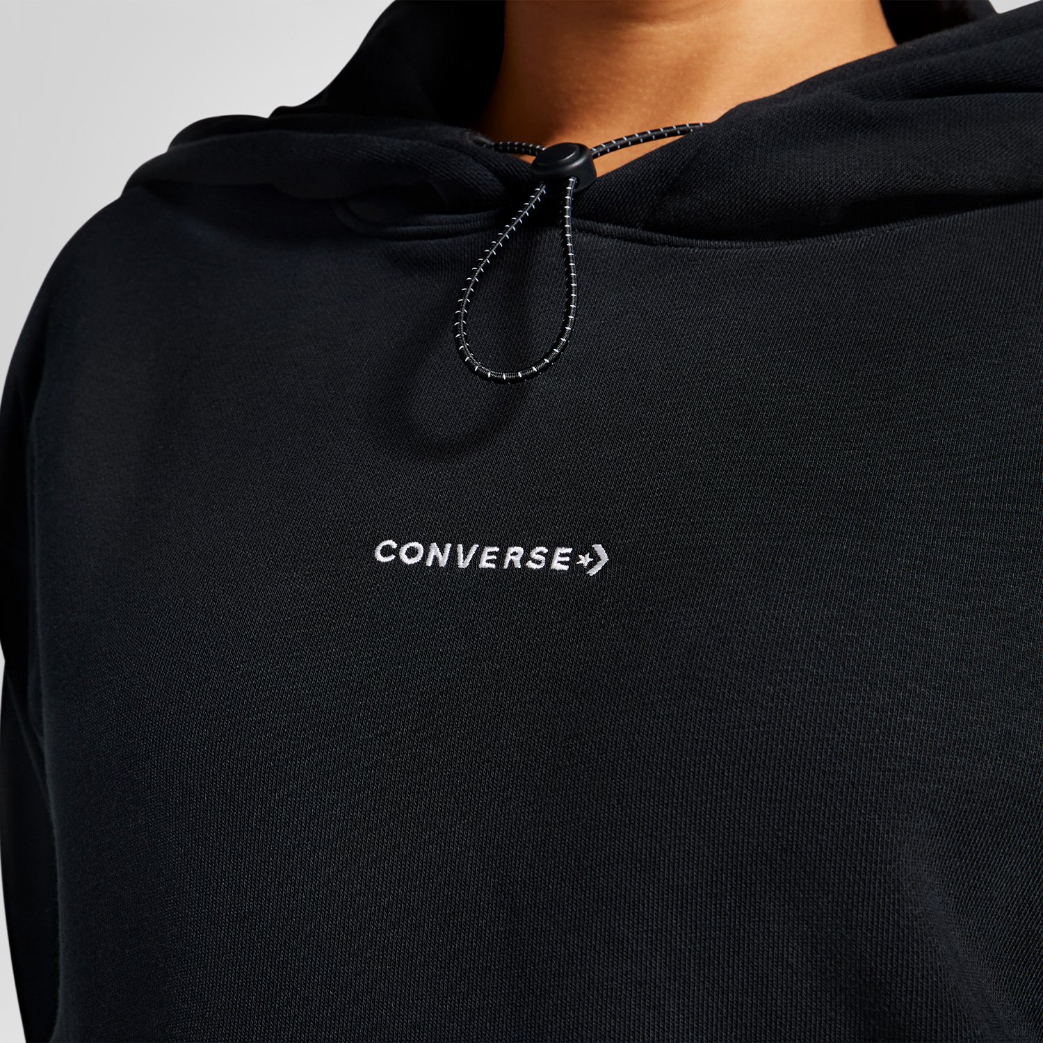 Converse Wordmark Pullover Kadın Siyah Hoodie