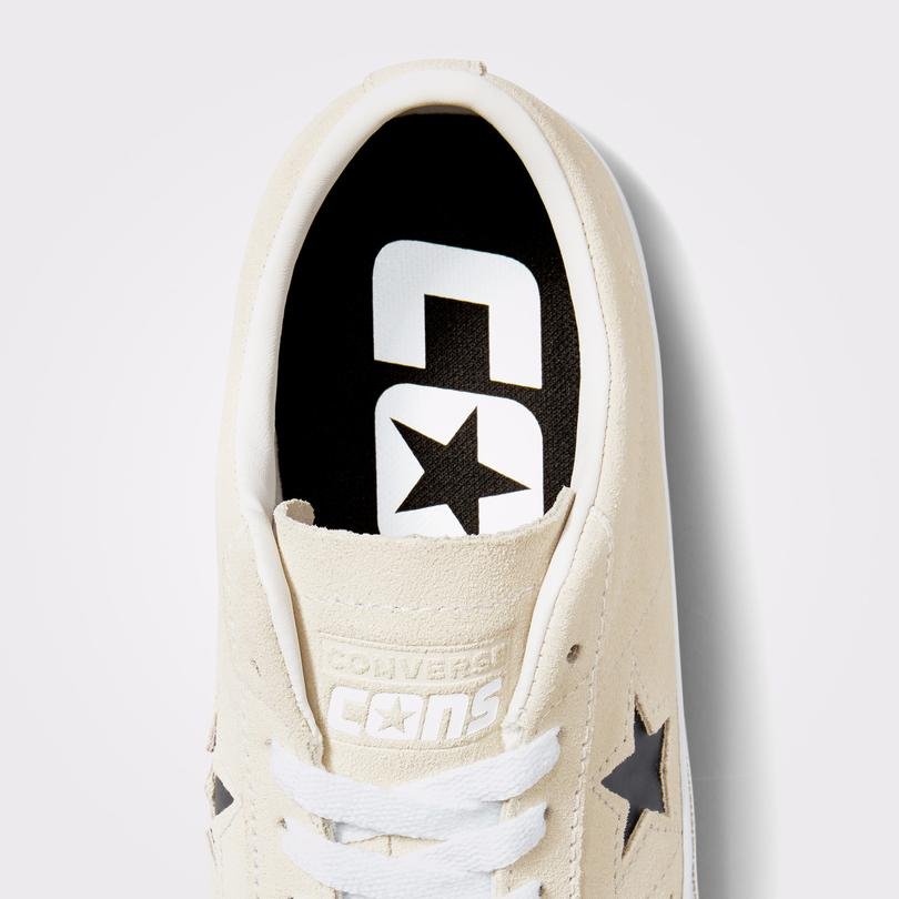 Converse Cons One Star Pro Unisex Krem Süet Sneaker