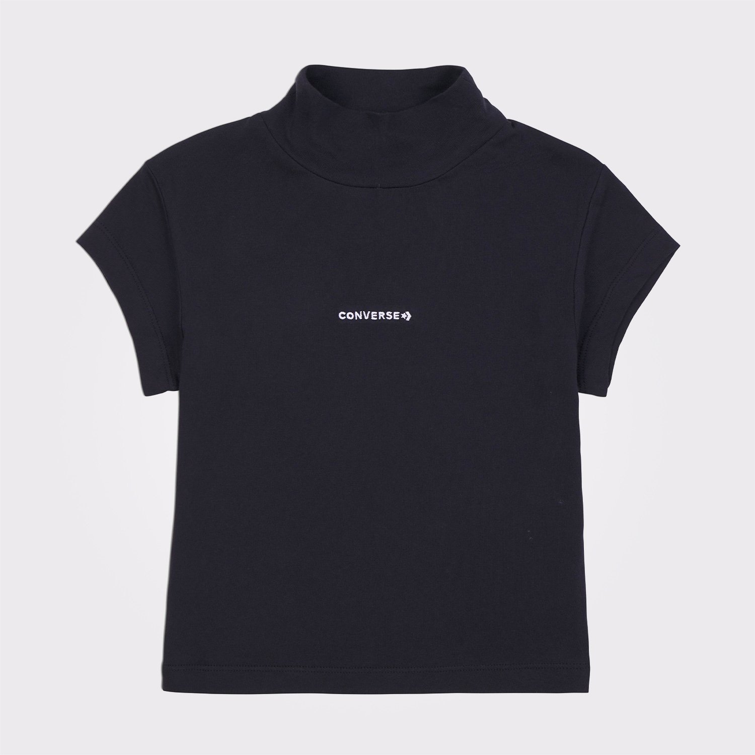 Converse Wordmark Short Sleeve Kadın Siyah Top