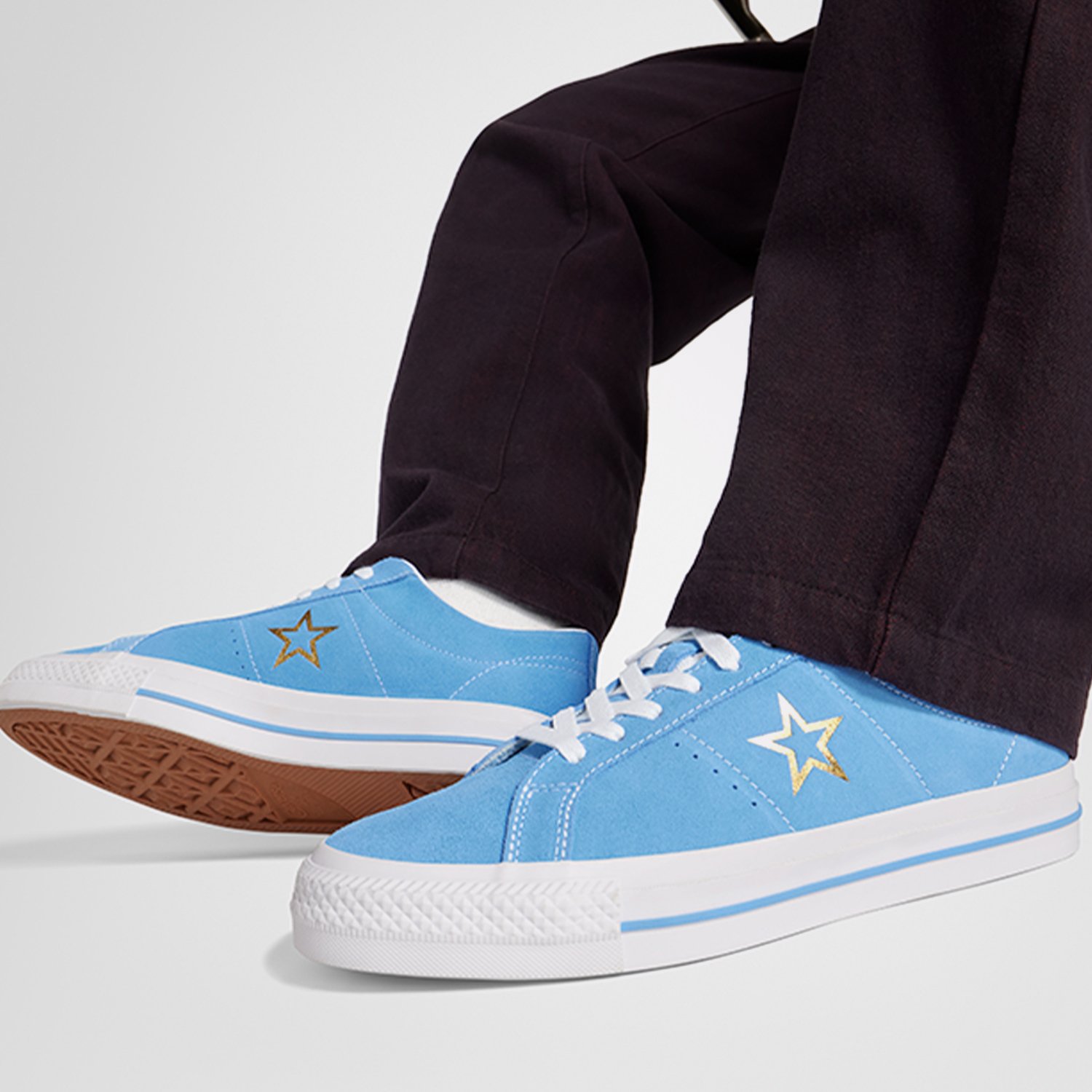 Converse Cons One Star Pro Unisex Mavi Süet Sneaker