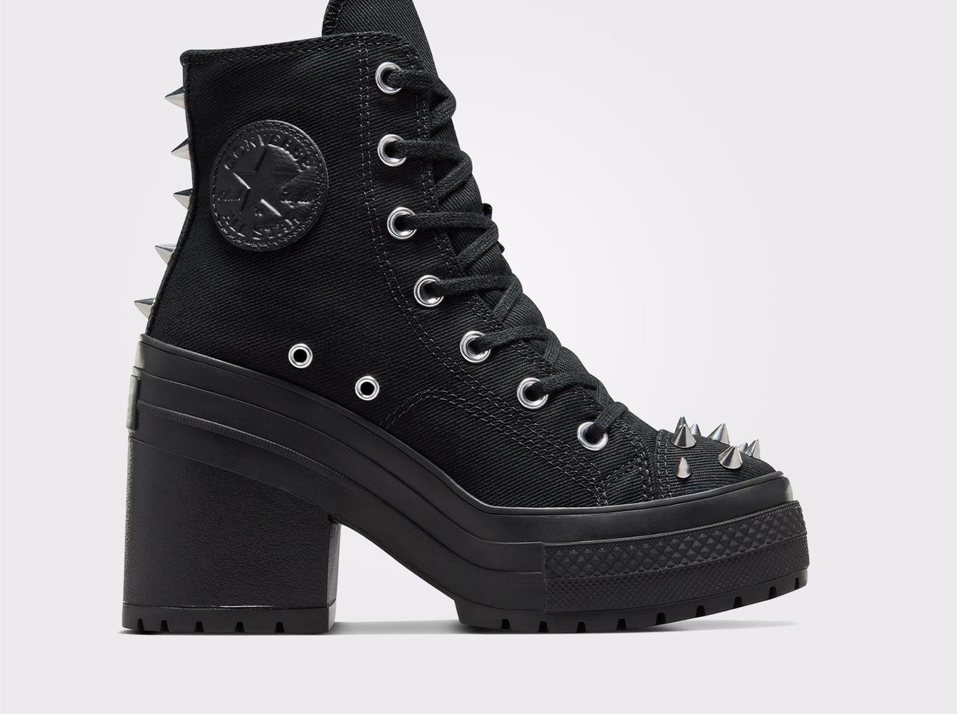 Converse Chuck 70 De Luxe Heel Studded Kadın Siyah Platform Sneaker