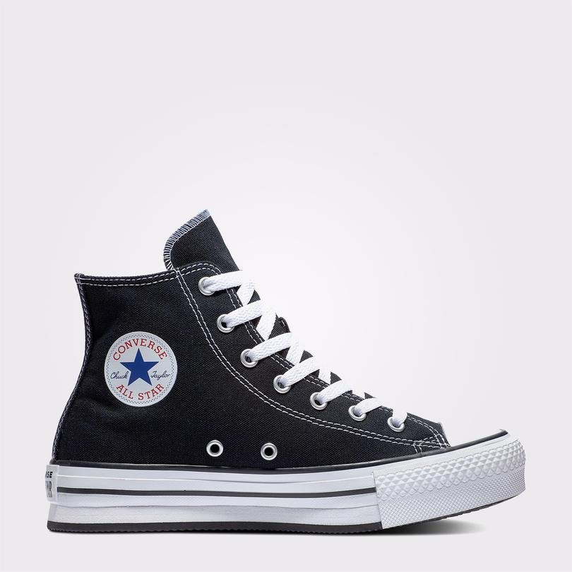 Converse Chuck Taylor All Star Eva Lift Genç Siyah Platform Sneaker