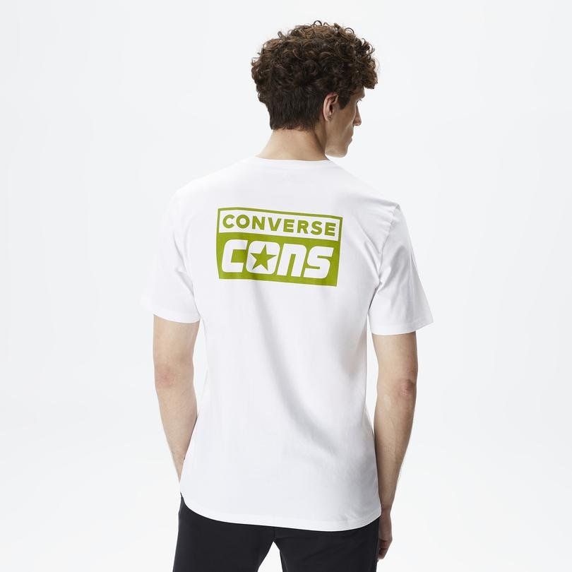 Converse Cons Graphic Erkek Beyaz T-Shirt