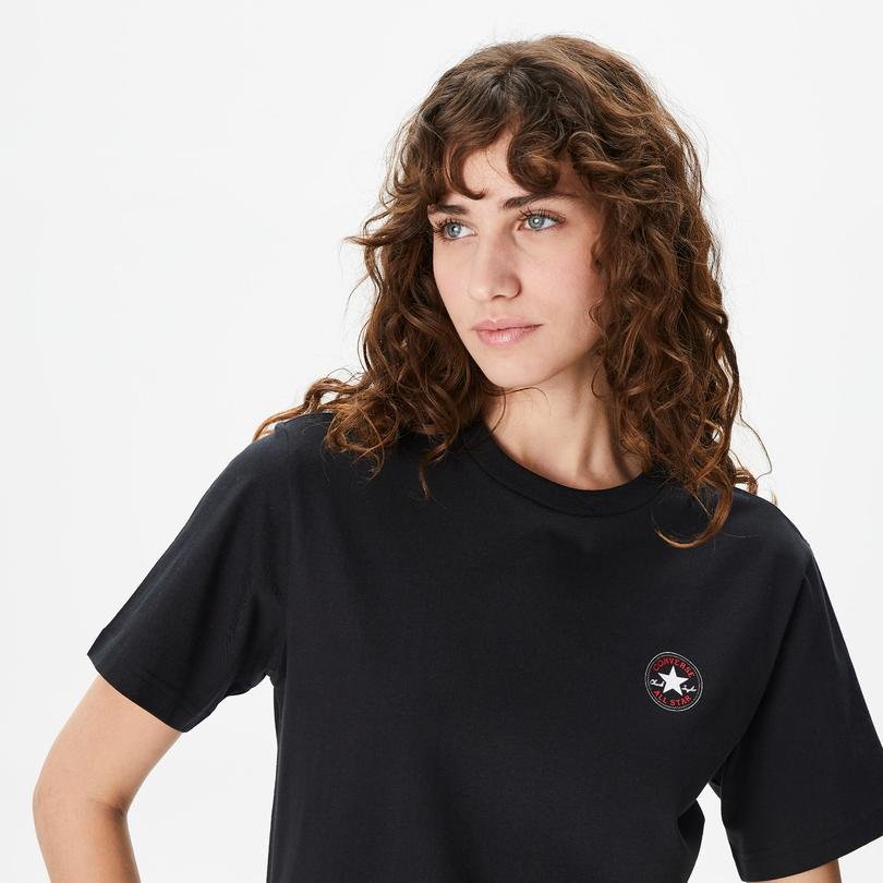 Converse Go-To Mini Patch Unisex Siyah T-Shirt