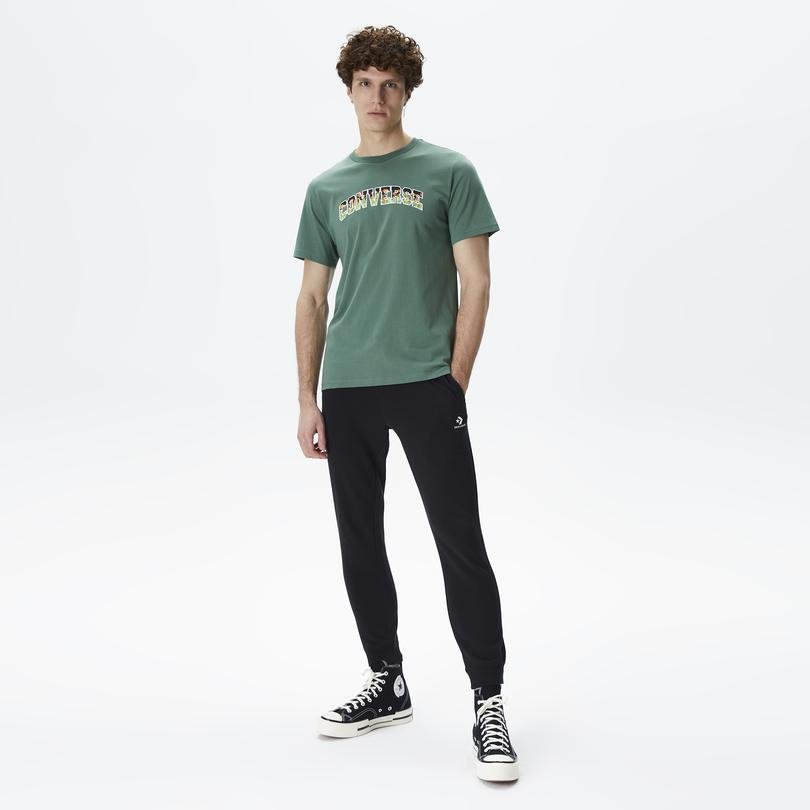 Converse Floral Erkek Yeşil T-Shirt