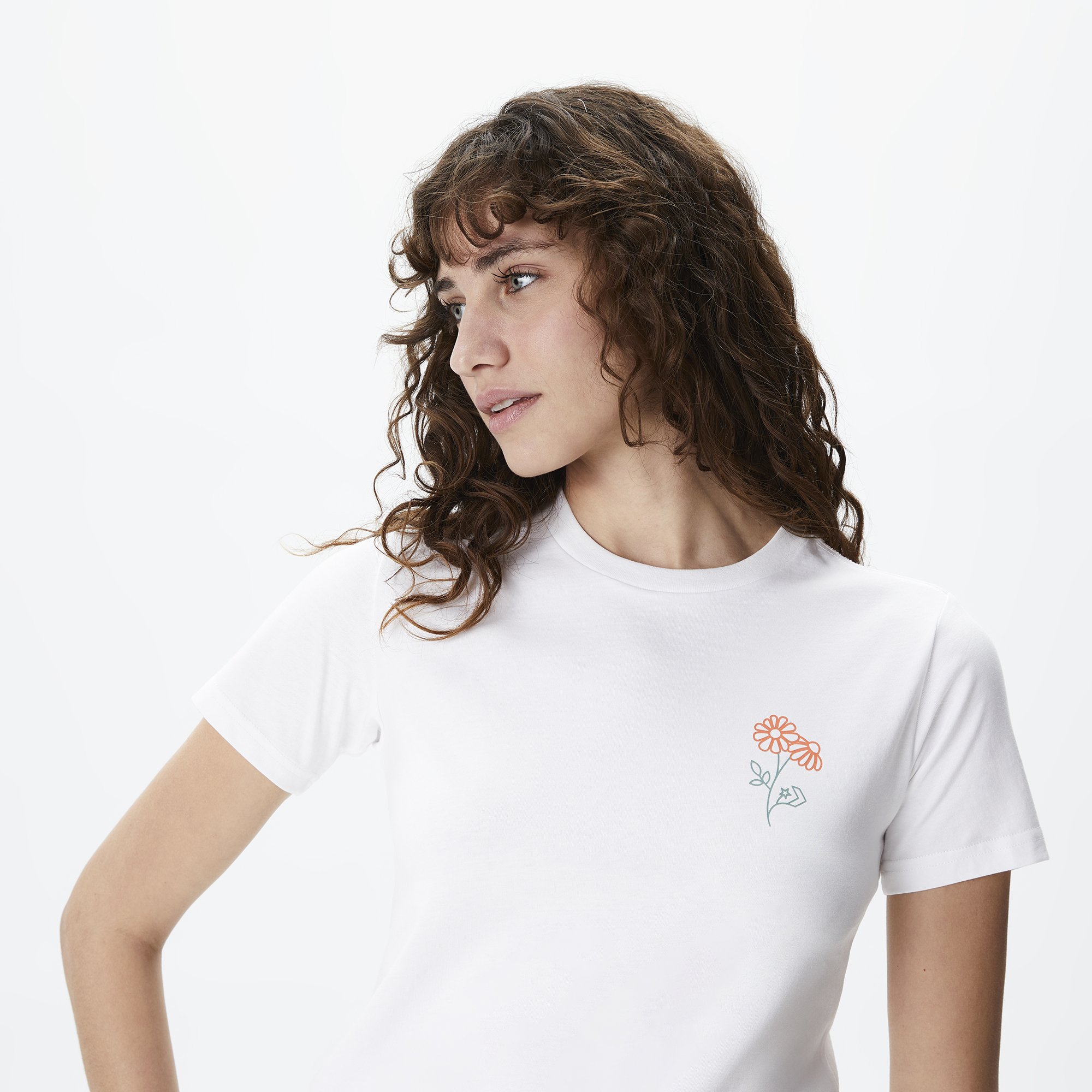 Converse Spring Blooms Kadın Beyaz T-Shirt