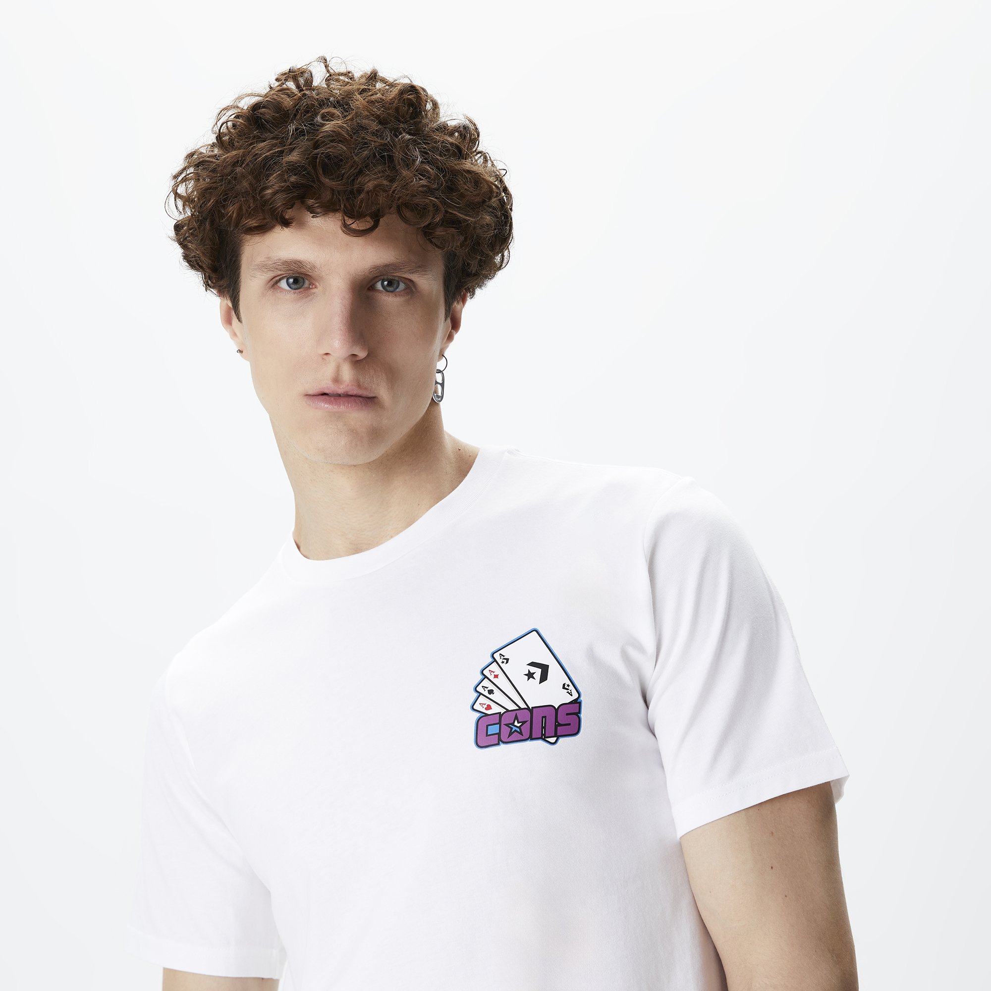 Converse Cons Card Skate Erkek Beyaz T-Shirt