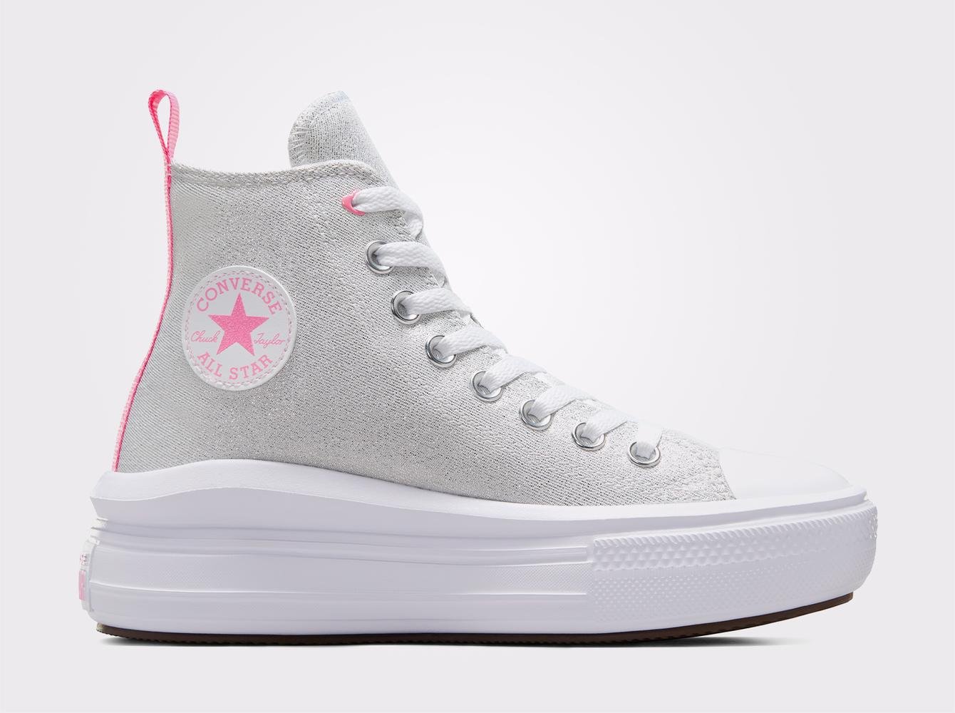 Converse Chuck Taylor All Star Move Sparkle Genç Beyaz Platform Sneaker