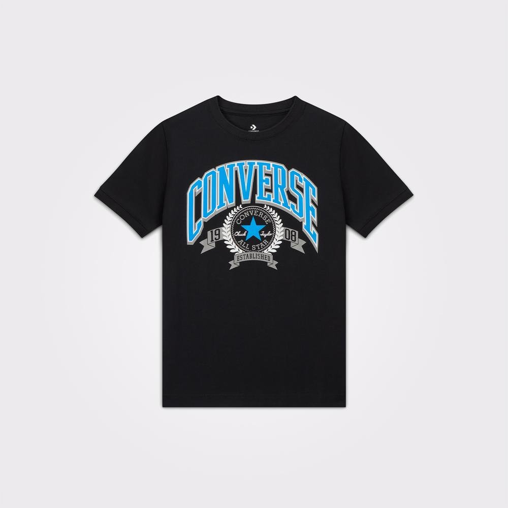 Converse Rec Club Organic Çocuk Siyah T-Shirt