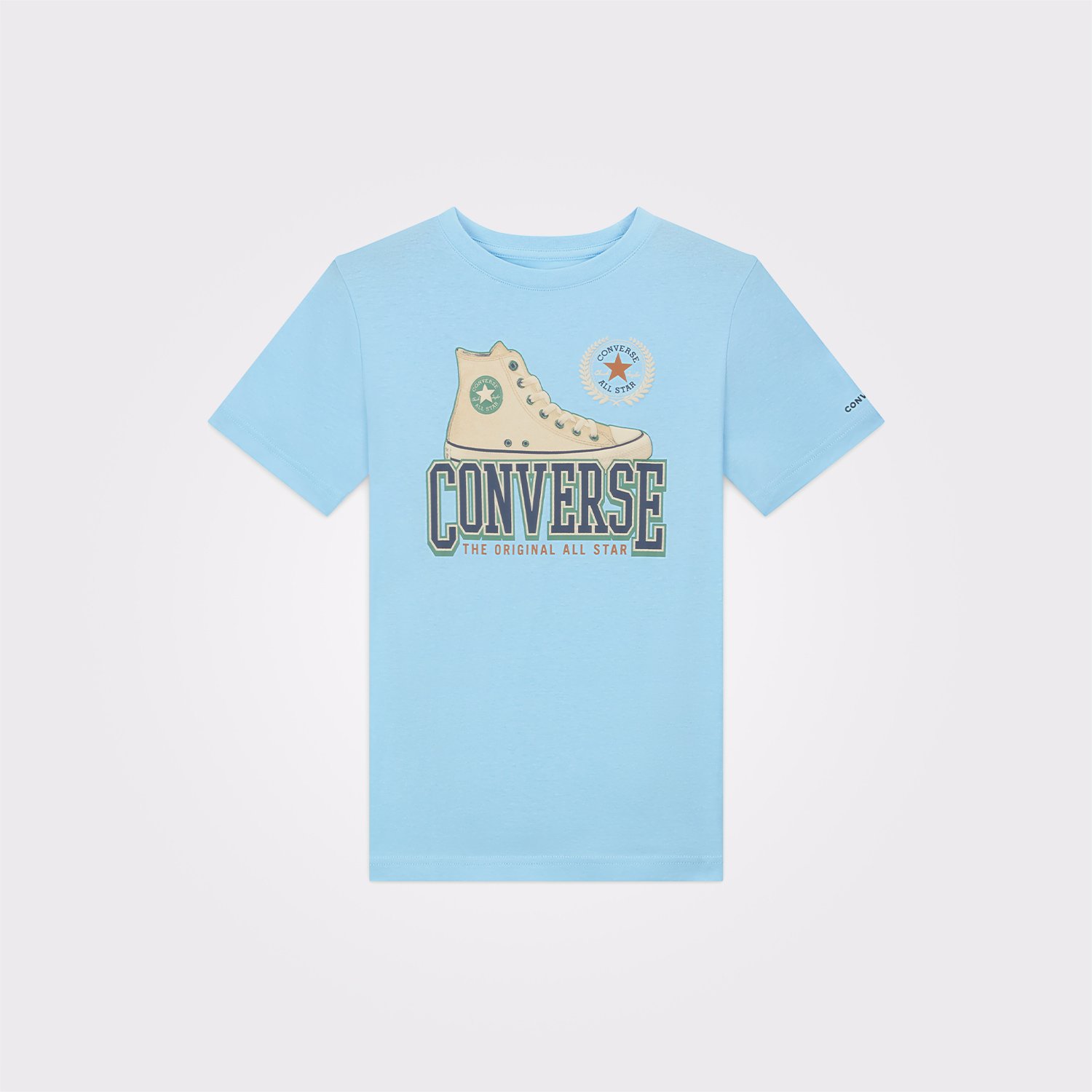 Converse Script Sneaker Organic Jersey Çocuk Mavi T-Shirt