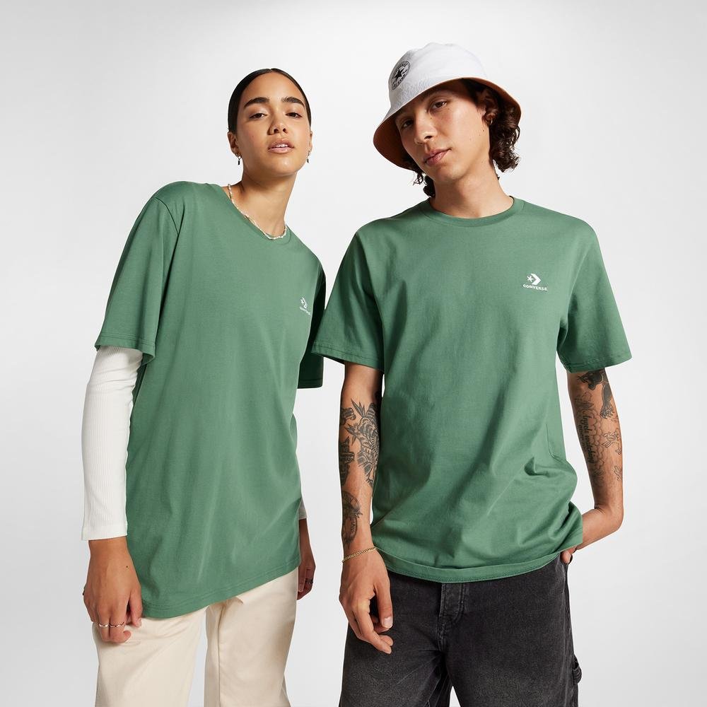 Converse Go-To Star Chevron Standard-Fit Unisex Yeşil T-Shirt