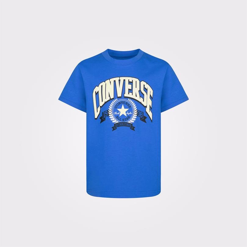 Converse Rec Club Organic Çocuk Mavi T-Shirt