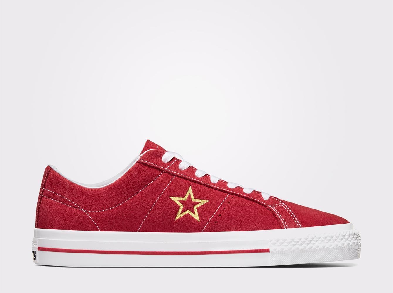 Converse Cons One Star Pro Unisex Kırmızı Süet Sneaker