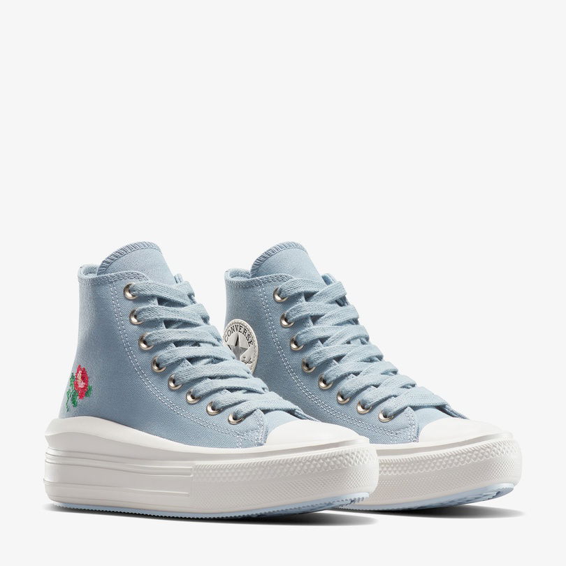 Converse Chuck Taylor All Star Motion Rose Kadın Mavi Platform Sneaker