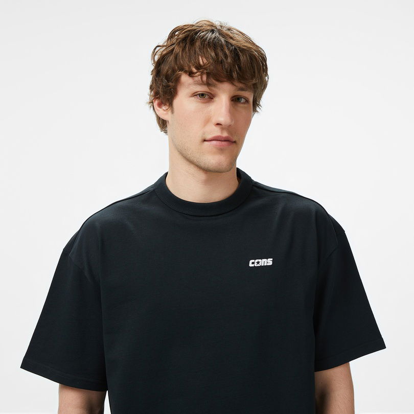 Converse Erkek Loose Fit Siyah T-Shirt