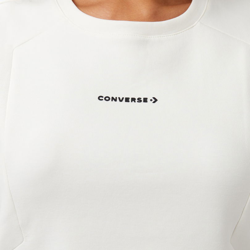 Converse Star Chevron Baskılı Kadın  Krem T-Shirt