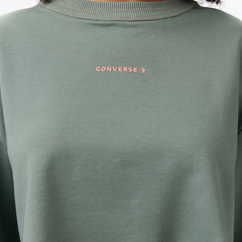 Converse Star Chevron Baskılı Kadın  Yeşil T-Shirt