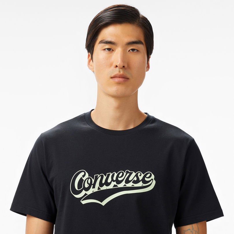 Converse Erkek Baskılı Siyah T-Shirt