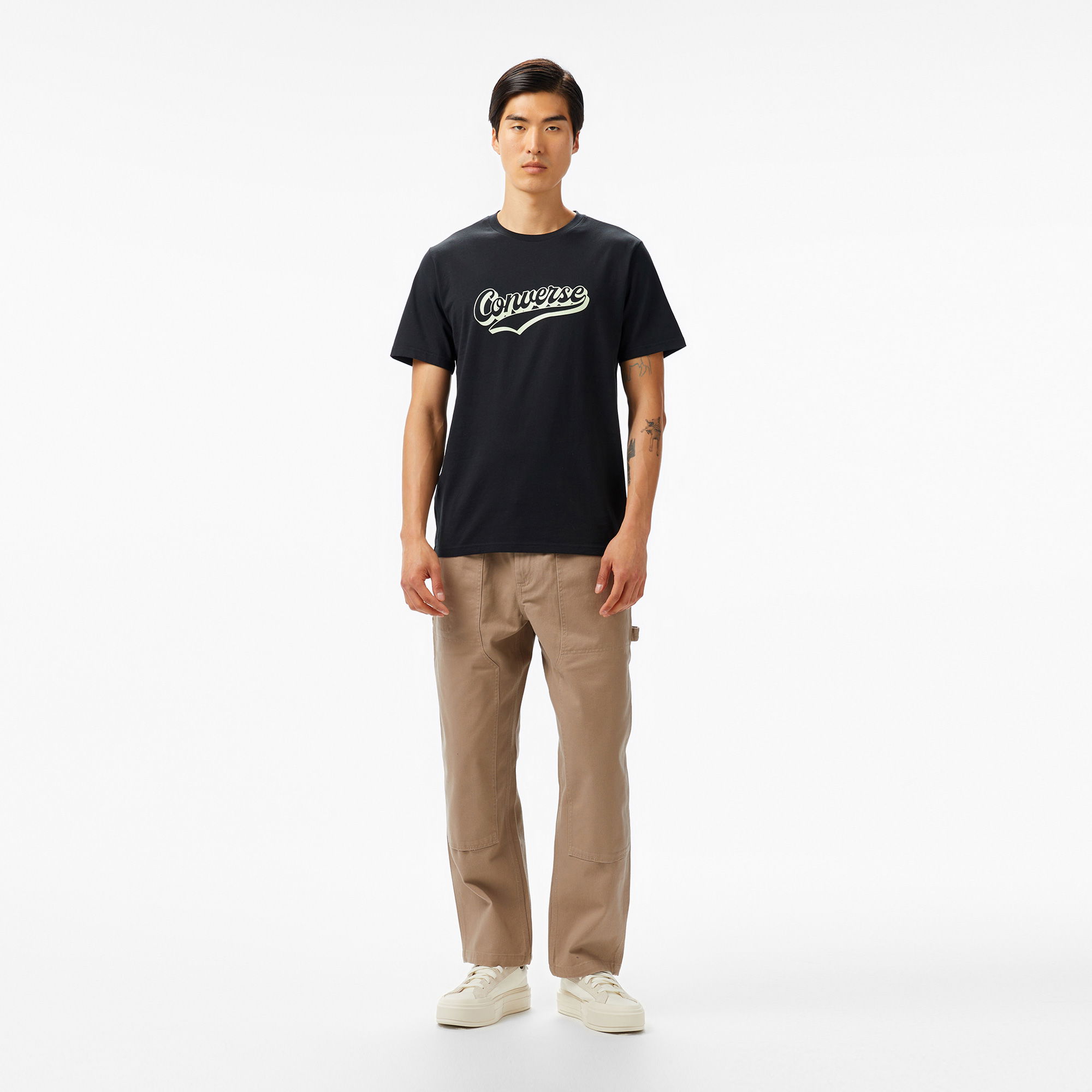 Converse Erkek Baskılı Siyah T-Shirt