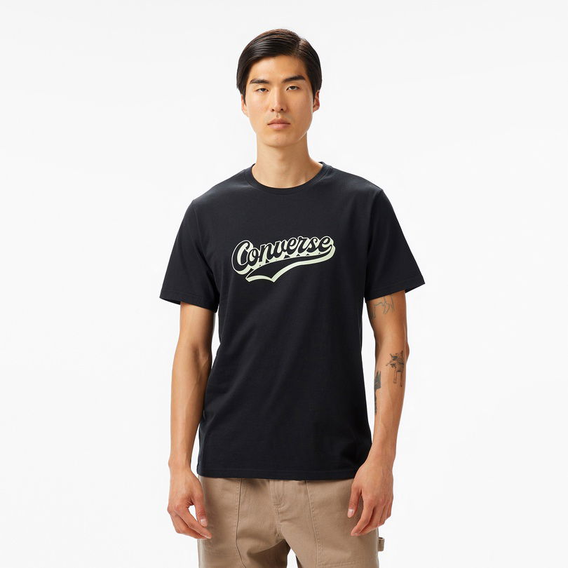 Converse Erkek Baskılı Siyah T-Shirt