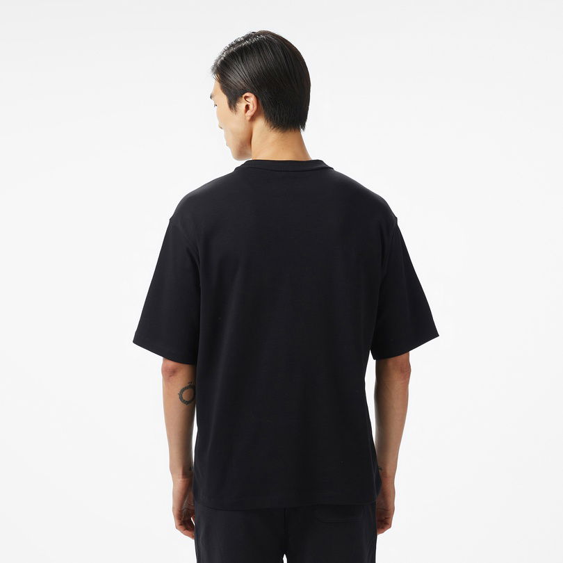 Converse Star Chevron Baskılı Erkek Oversize Fit Siyah T-Shirt