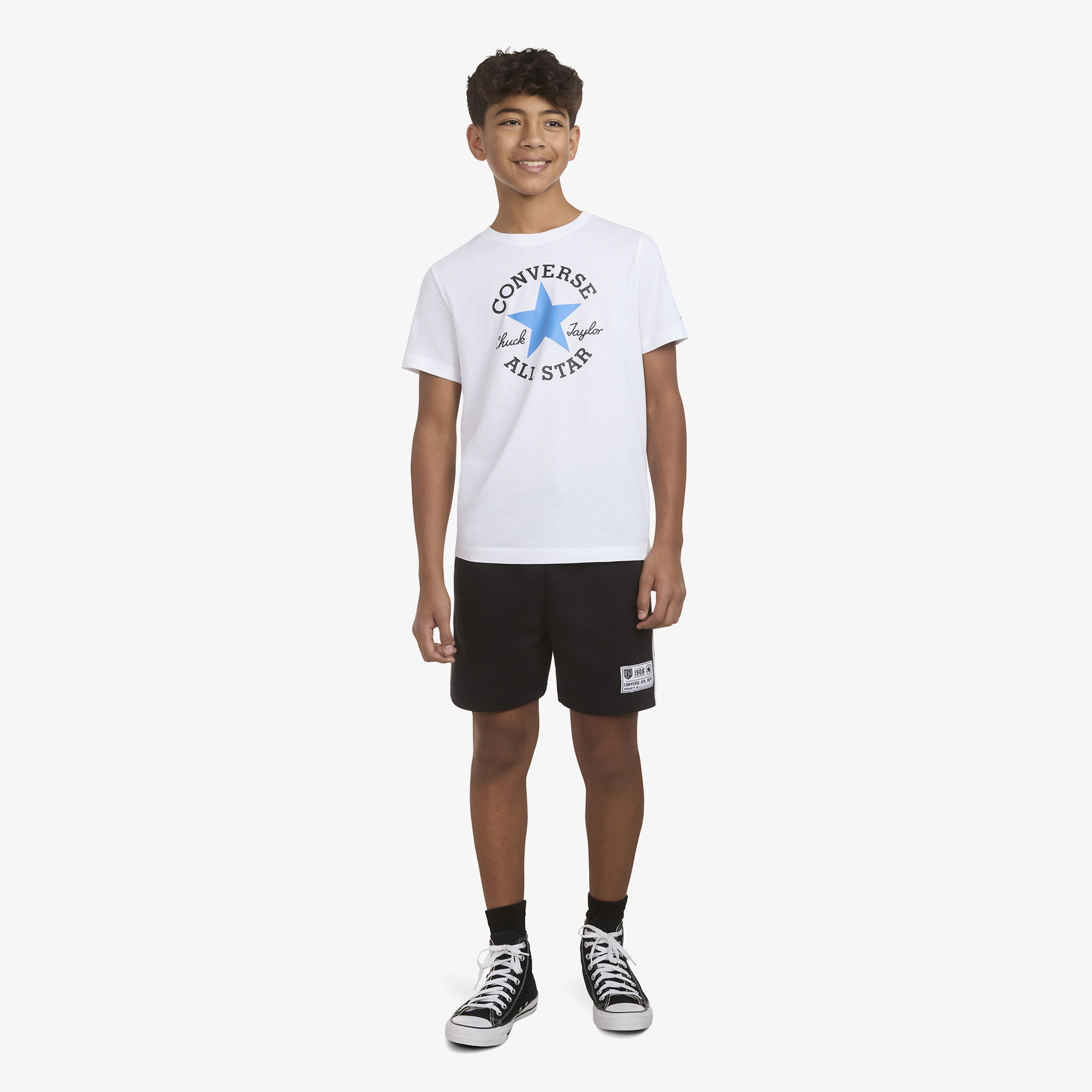 Converse Side Stripe Retro Çocuk Siyah Şort